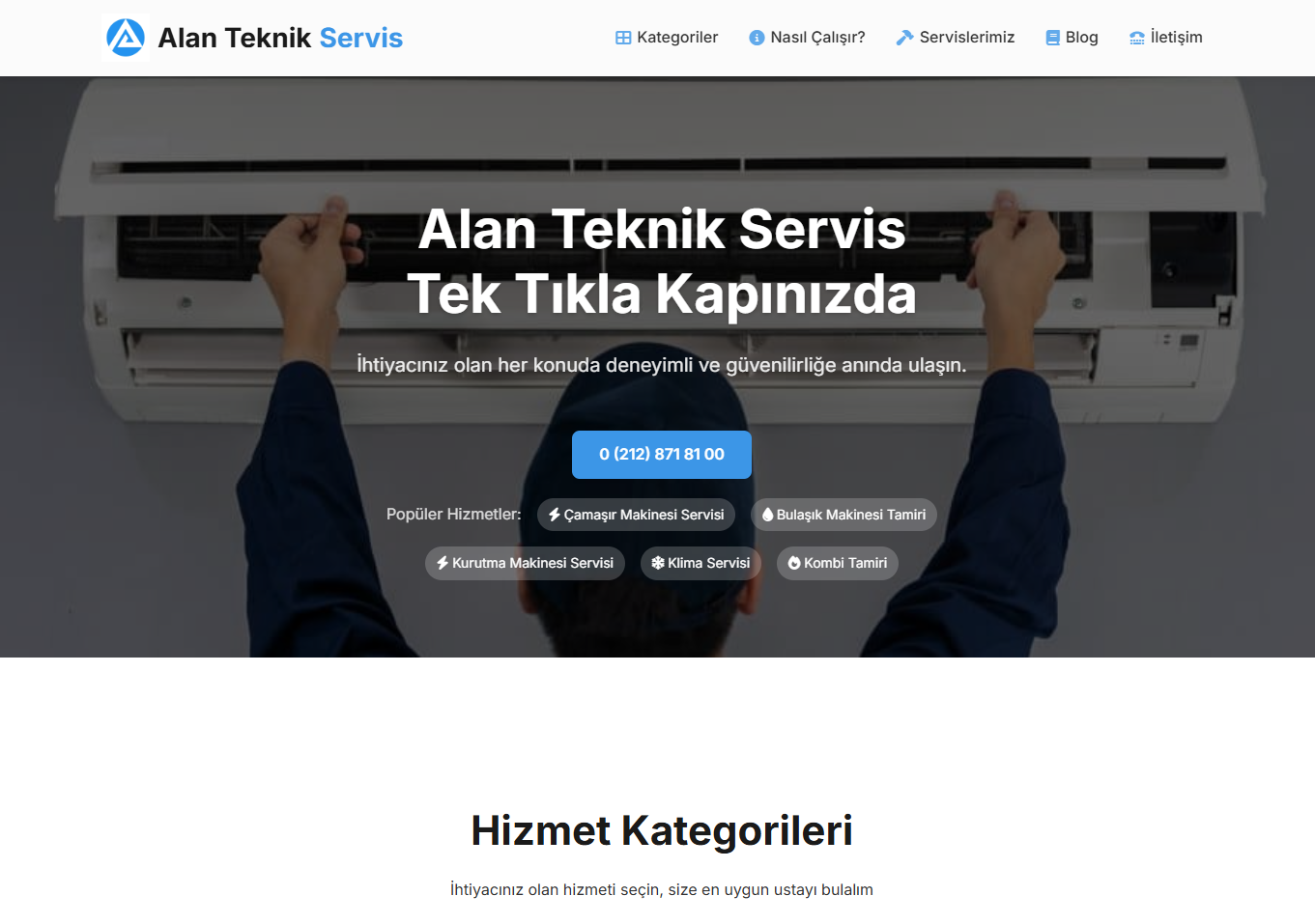 Alan Teknik Servis Web Sitesi